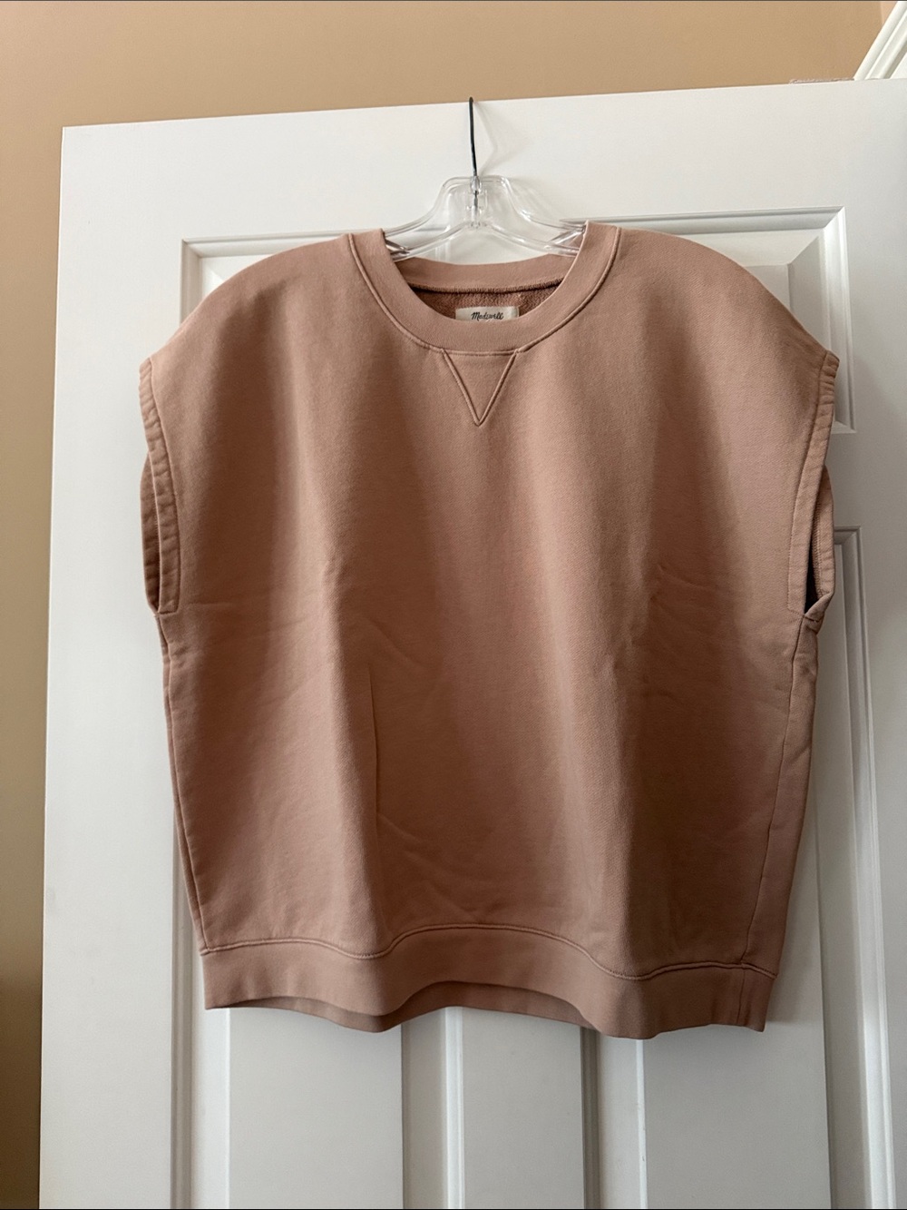 Madewell Sleeveless Crewneck Sweatshirt - Dusty Rose
